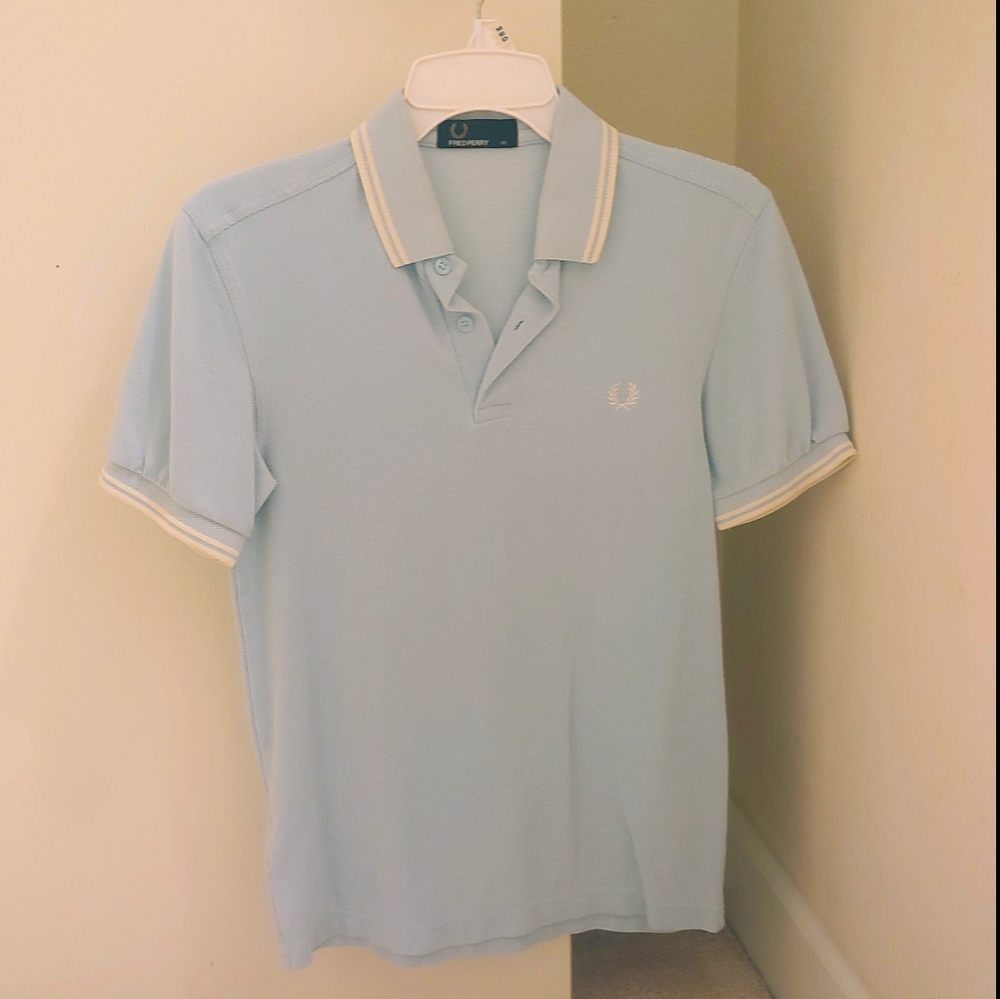 Fred Perry Twin Tipped Polo Light Blue